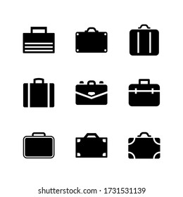 suitcase  icon or logo isolated sign symbol vector illustration - Collection of high quality black style vector icons

