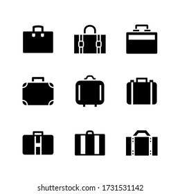 suitcase  icon or logo isolated sign symbol vector illustration - Collection of high quality black style vector icons
