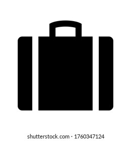 icono de maleta o logotipo símbolo de signo aislado ilustración vectorial - iconos vectoriales de estilo negro de alta calidad
