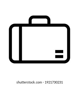 icono de maleta o logotipo símbolo de signo aislado ilustración vectorial - iconos vectoriales de estilo negro de alta calidad
