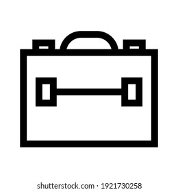 icono de maleta o logotipo símbolo de signo aislado ilustración vectorial - iconos vectoriales de estilo negro de alta calidad
