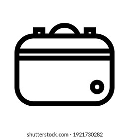 icono de maleta o logotipo símbolo de signo aislado ilustración vectorial - iconos vectoriales de estilo negro de alta calidad
