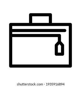 icono de maleta o logotipo símbolo de signo aislado ilustración vectorial - iconos vectoriales de estilo negro de alta calidad
