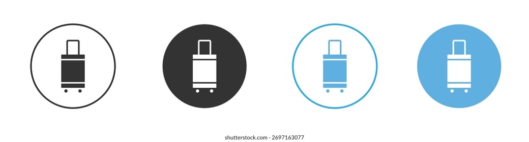 Ícone de mala Conjunto de design de modelo de logotipo