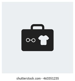 suitcase icon, luggage icon, flat web, material icon, ios icon, image jpg, vector eps