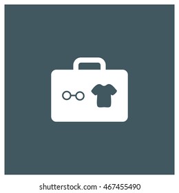 suitcase icon, luggage icon, flat web, material icon, ios icon, image jpg, vector eps