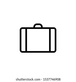 The suitcase icon. Luggage symbol. Flat Vector illustration