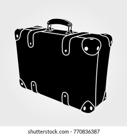 Suitcase icon. Luggage symbol. Vector illustration