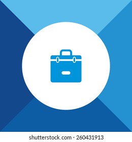 Suitcase Icon On Blue Background. Eps-10.