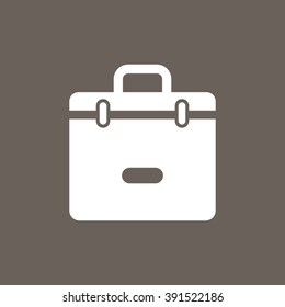 Suitcase Icon on Dark Gray Color. Eps-10.