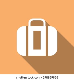 suitcase icon on long shadow