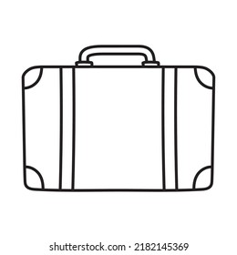 suitcase icon on white background