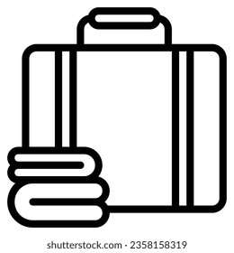 Koffersymbol mit Umriss-Stil. Geeignet für Website-Design, Logo, App, UI und ETC.