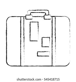 suitcase icon over white background. vector illustration