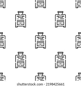 suitcase icon pattern. Seamless suitcase pattern on white background.