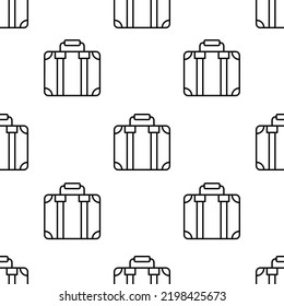 suitcase icon pattern. Seamless suitcase pattern on white background.