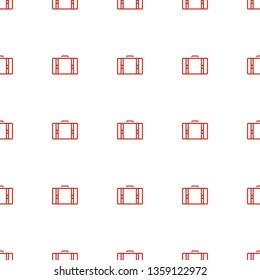 suitcase icon pattern seamless white background. Editable outline suitcase icon. suitcase icon pattern for web and mobile.