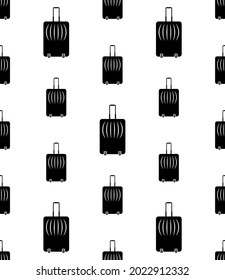 Suitcase Icon Seamless Pattern, Luggage Icon, Rectangular Shape Bag Vector Art Illustration