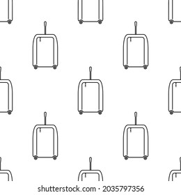 Suitcase Icon Seamless Pattern, Luggage Icon, Rectangular Shape Bag Vector Art Illustration