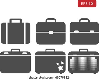 suitcase icon set