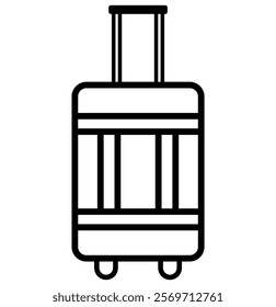 Suitcase icon set. Baggage, travel suitcase symbol. Luggage, bag, Suitcase Icon Set. Luggage Bag, Travel Trip Flight Trolley Sign. Rolling Baggage Icon for UI Designs. Design eps 10