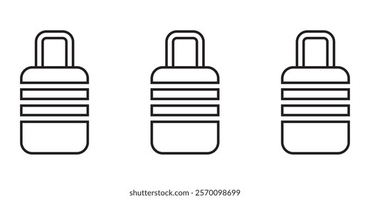 Suitcase icon set. Baggage, Travel suitcase symbol. Luggage, bag icon set. Vector icons. Black,Blue,White colors Suitcase.