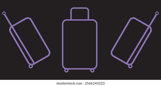 Suitcase icon set Travel bag icon design. Travel bag icon in trendy line style  design eps 10 