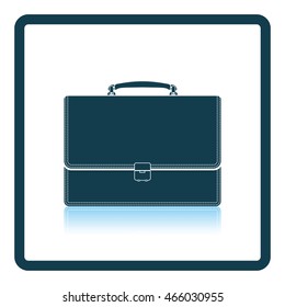 Suitcase icon. Shadow reflection design. Vector illustration.