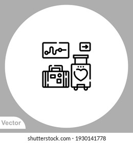 Suitcase icon sign vector,Symbol, logo illustration for web and mobile