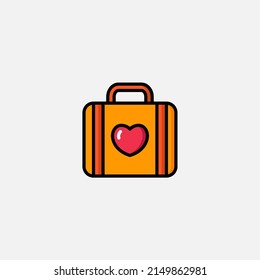 Suitcase icon sign vector,Symbol, logo illustration for web and mobile