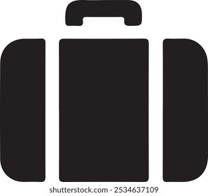 Suitcase icon icon silhouette vector style with white background
