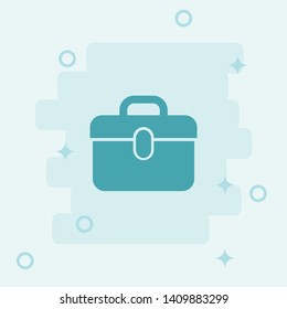 Suitcase Icon. Simple icon, blue colored icon illustration. - Vector