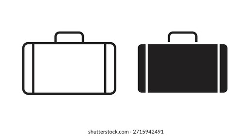 Icono de la maleta en formato de Vector moderno simple. Paquete de iconos EPS