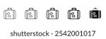 suitcase icon Simple outline illustration