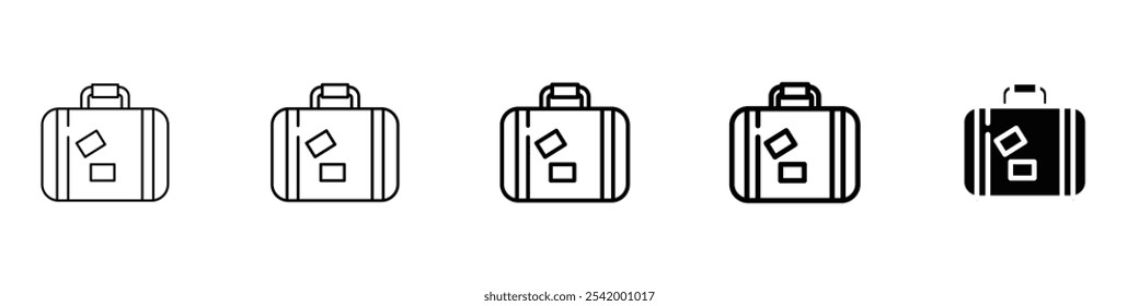 suitcase icon Simple outline illustration