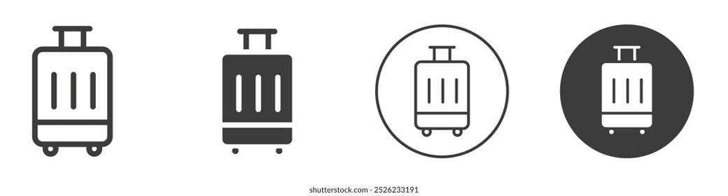 Suitcase icon Simple outline vector logo
