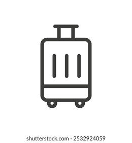 Ícone de mala Contorno simples do logotipo do vetor