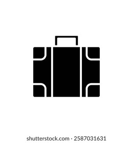 suitcase icon Simple thin line logo