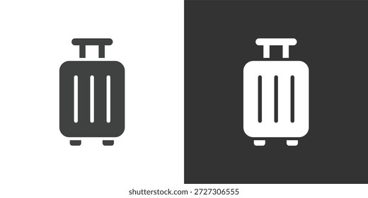 Icono de la maleta. Icono de la serie de glifos sólidos