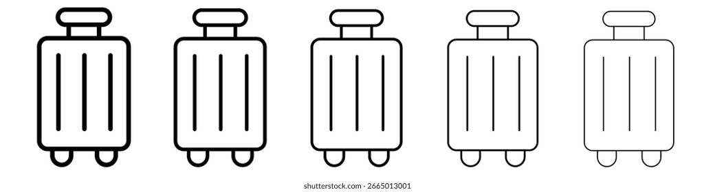 Suitcase icon Symbol concept for web design.simple line vector icon. logo illustration.