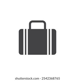 Suitcase icon Symbol mark in filled style