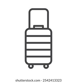 Suitcase icon Symbol mark in filled style