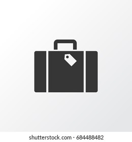 Suitcase Icon Symbol. Premium Quality Isolated Bag Element In Trendy Style.