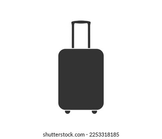 Suitcase icon symbol shape. Baggage, luggage logo sign. Vector illustration image. Isolated on white background.