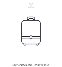 Suitcase Icon symbol vector illustration isolated on white background