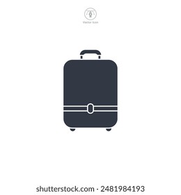 Koffer Icon Symbol Vektorillustration isoliert auf weißem Hintergrund
