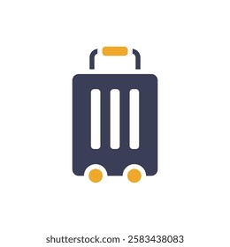 A suitcase icon symbolizing travel joy, exciting holidays, and memorable summers. Perfect for travel apps and tourism websites, it conveys the thrill of new journeys and adventures