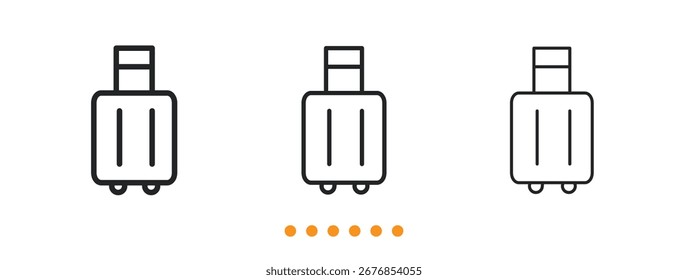 Suitcase icon. Thin line icon vector