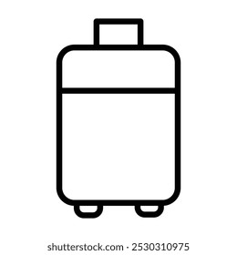 Suitcase icon Thin line art isolated
