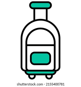 suitcase icon with transparent background